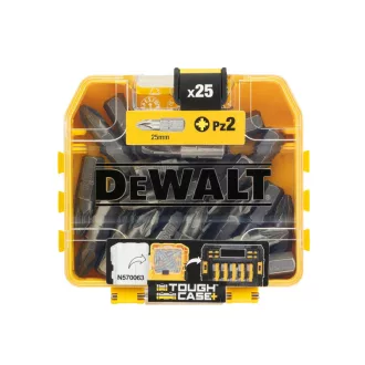 DEWALT Vârf PZ2 x 25 mm într-o cutie Tough Case (25 buc)
