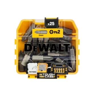 DEWALT Vârf PH2 x 25 mm într-o cutie Tough Case (25 buc)