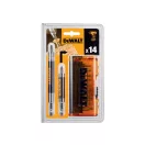 Set de biți DEWALT cu suport pentru biți 14 părți