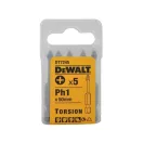 Vârf de bit DEWALT PH1 x 57 mm (5 buc)