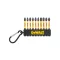 Set vârfuri DEWALT cu carabinieră 10 piese 1/4" Hex (PZ2x6, PZ3x2, PH2x2 / 57 mm) FLEXTORQ
