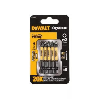 Bit DEWALT Extreme Impact PZ2 x 57 mm (5 buc)