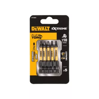 Vârf DEWALT Extreme Impact T10 x 57 mm (5 buc)