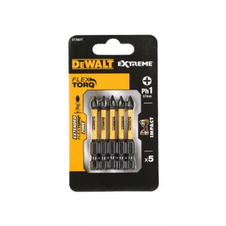 Vârf DEWALT Extreme Impact Bit PH1 x 57 mm (5 buc)