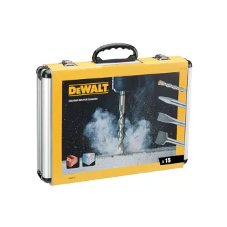   DEWALT Set burghie și dălți pentru piatră 15 piese în valiză SDS-Plus