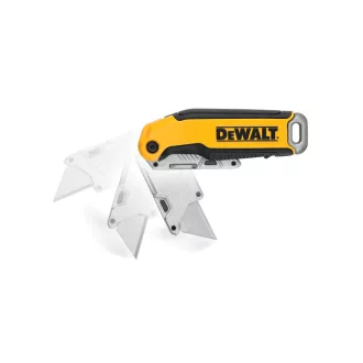 DEWALT Cuțit pliabil cu lamă trapezoidală cu portlamă