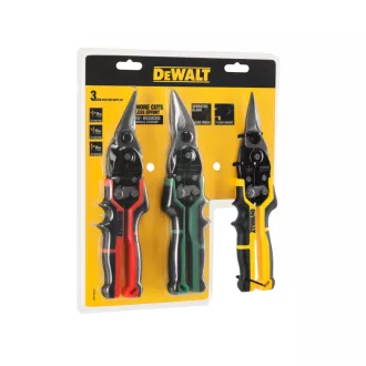 DEWALT Set foarfece de tăiat plăci 3 părți