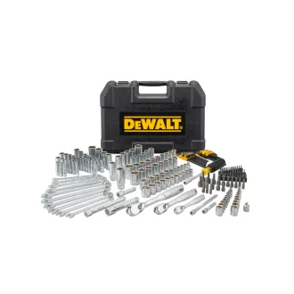   Set de scule DEWALT 205 piese metrice/inci, scurte/lungi 1/4" + 3/8" + 1/2"