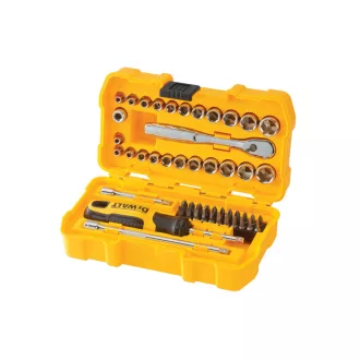 DEWALT Set de biți și prize 50 bucăți 1/4"