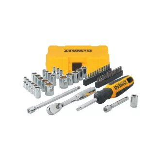 DEWALT Set de biți și prize 50 bucăți 1/4"