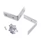 INGCO Conector de colț cu placă de îmbinare 20 x 20 mm (4 buc)