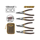 INGCO Set de clește de siguranță cu 4 piese de 125 mm
