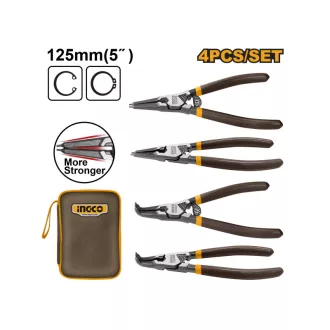 INGCO Set de clește de siguranță cu 4 piese de 125 mm