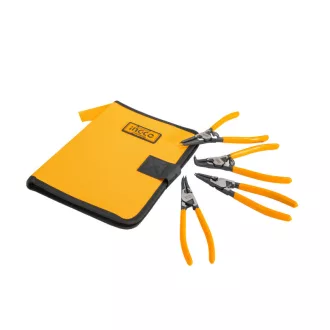  INGCO Set de clești pentru inele de siguranță, 4 piese de 180 mm