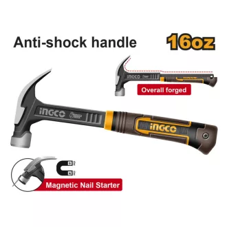 INGCO Ciocan de forjat 450 g cu magnet ușurat