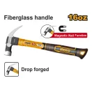 Ciocan de tâmplar INGCO, 450 g, mâner de fibră de sticlă, magnetic