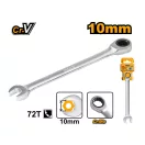 Cheie mixtă cu clichet INGCO 10 mm / 159 mm CrV