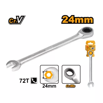 INGCO Cheie combinate cu clichet 24 mm / 335 mm CrV