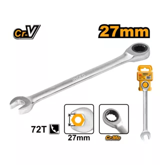   INGCO Cheie combinată cu capăt în formă de stea și clichet 27 mm / 359 mm CrV
