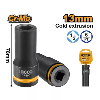 INGCO Cheie tubulară lungă 1/2" 13 mm CrMo