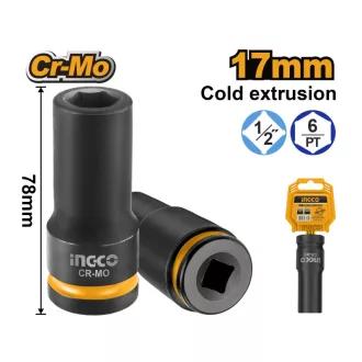INGCO Cheie tubulară lungă 1/2" 17 mm CrMo