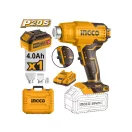 INGCO Pistol de aer cald pe baterie 550°C 20 V (1 x 4,0 Ah baterie + încărcător)