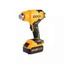 INGCO Pistol de aer cald pe baterie 550°C 20 V (1 x 4,0 Ah baterie + încărcător)