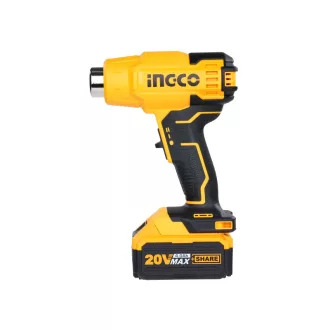   INGCO Pistol de aer cald pe baterie 550°C 20 V (1 x 4,0 Ah baterie + încărcător)