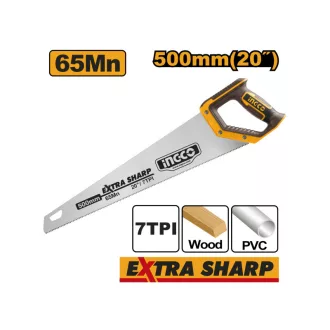 INGCO Ferăstrău cu spate 500 mm/7 TPI