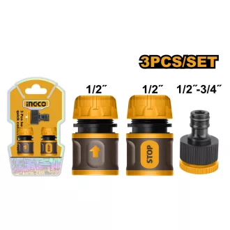 INGCO Set conectori rapidi, 3 piese