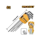 INGCO Set chei hexagonale 9 bucăți 1,5-10 mm S2