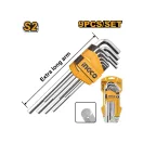 INGCO Set de chei hexagonale lungi 9 piese 1,5-10 mm S2