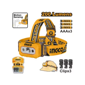 Lampa de cap INGCO 200 lm