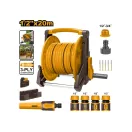 INGCO Set carucior pentru furtun (1 x furtun de 20 m + set de irigare cu 9 piese)