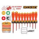 INGCO Set șurubelnițe 9 piese magnetice izolate până la 1000 V