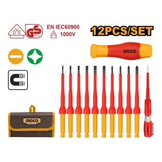   INGCO Set de șurubelnițe 12 piese, izolate până la 1000 V