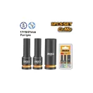 INGCO Set chei tubulare pentru jante din aluminiu, 3 piese 1/2" 17/19/21 mm CrMo