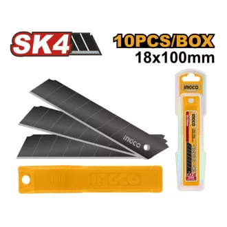 INGCO Lamă de tăiere extra ascuțită, 18 mm (10 buc)