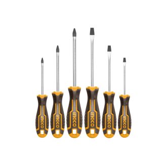 INGCO Set de șurubelnițe 6 piese magnetice CrV