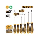 INGCO Set de șurubelnițe de 8 piese magnetice CrV