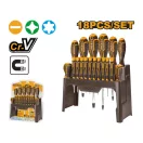 Set de șurubelnițe INGCO 18 bucăți magnetice CrV