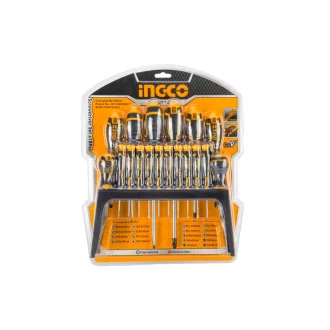 Set de șurubelnițe INGCO 18 bucăți magnetice CrV