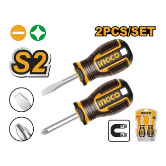 INGCO Set de șurubelnițe cu mâner 2 bucăți S2