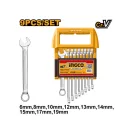 INGCO Set chei combinate 9 piese 6-19 mm CrV