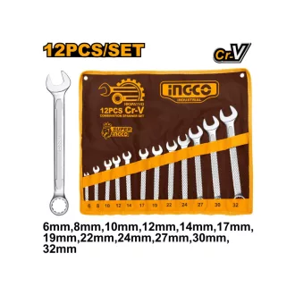 INGCO Set de chei combinate 12 piese 6-32 mm CrV