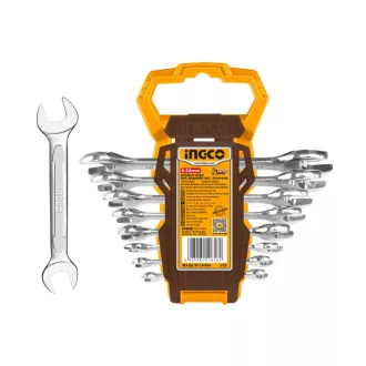 INGCO Set de chei fixe cu 8 piese 6-22 mm CrV