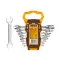 INGCO Set de chei fixe cu 8 piese 6-22 mm CrV