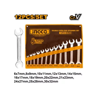 INGCO Set chei fixe 12 piese 6-32 mm CrV