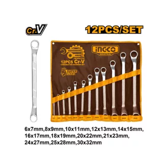 INGCO Set chei hexagonale 12 piese 6-32 mm CrV