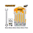 INGCO Set chei combinate cu clichet 6 piese 8-17 mm CrV